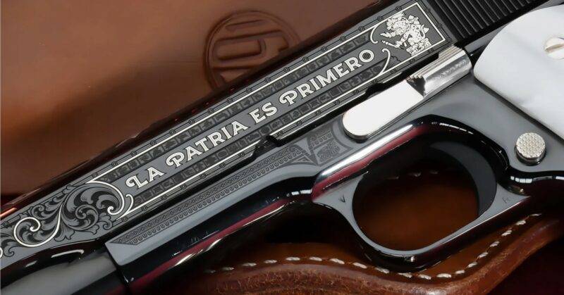 MEXICAN WAR Of INDEPENDENCE - LA PATRIA EL PRIMERO - Colt 1911 .38 Sup - Image 2