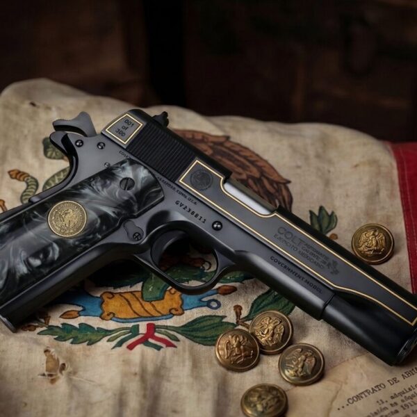 Colt-1911-38-Super-Zapata-San Miguel Arcángel - Oscuro-Y-Oro-Malverde - Bandera-Pancho-Villa-Cinco-De-Mayo-Guadalupe-San-Judas